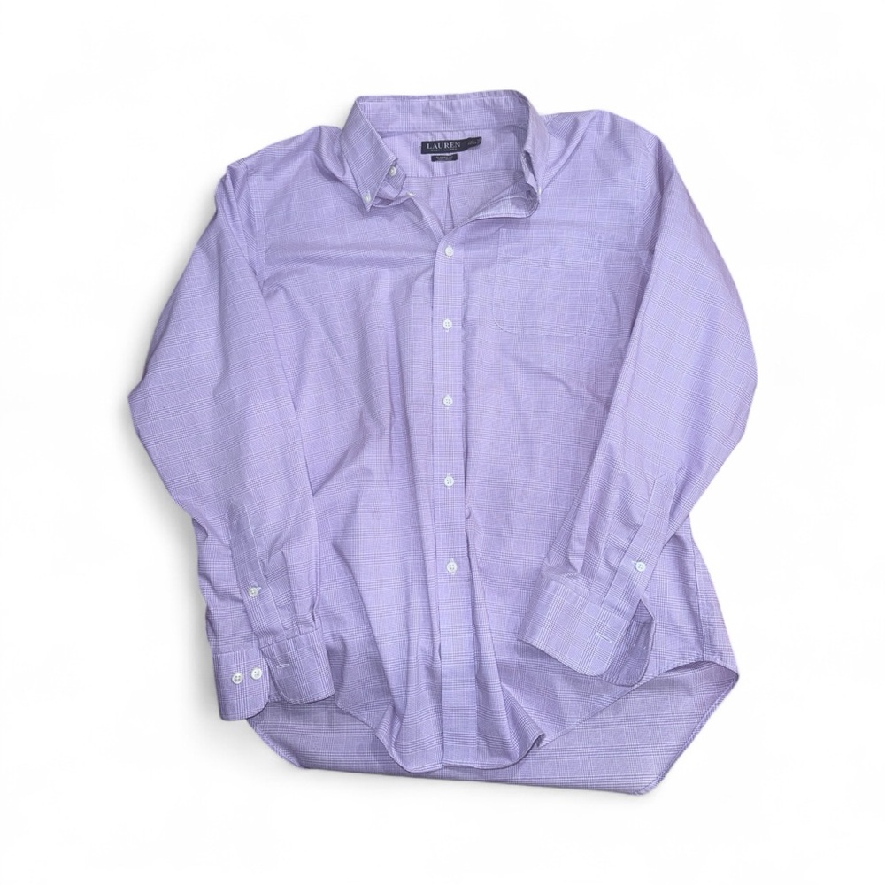 Lauren Ralph Lauren Men’s Classic Fit Purple Dress Shirt 16 1/2 32/33 Long SLV